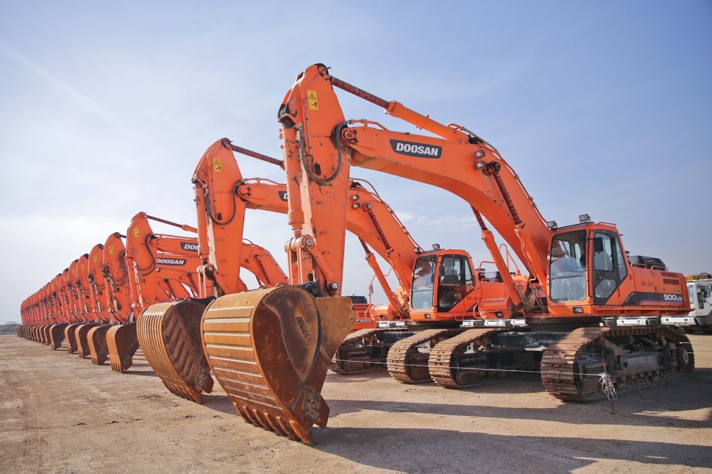 Construction equipment financing, lease, excavator